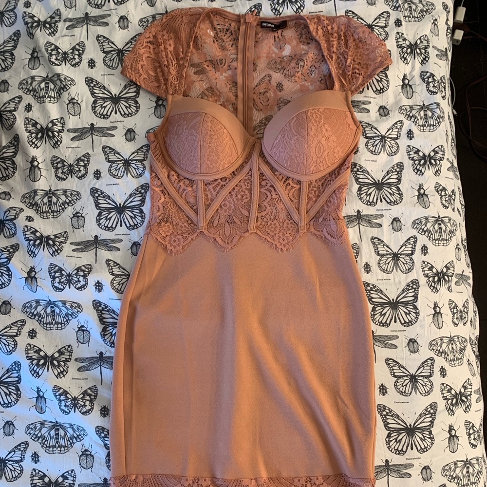 Lace blush dress
